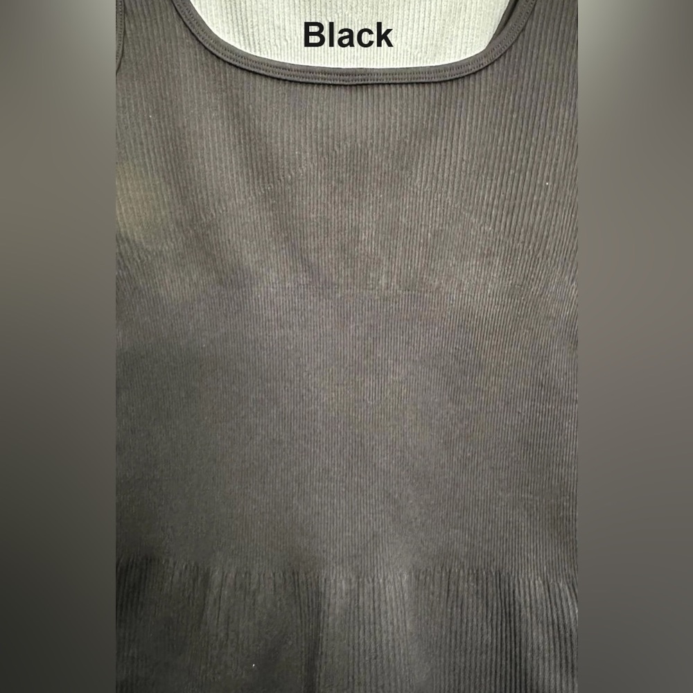 NWT Solid Black Color Seamless Ribbed Fitted Style Body Jumpsuit - Picture 6 of 11